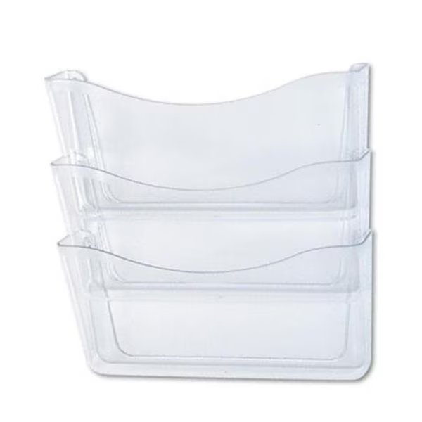 Unbreakable 3 Pocket Wall File Set- Letter- Clear, Deluxdesigns, Mfr#: DE193602